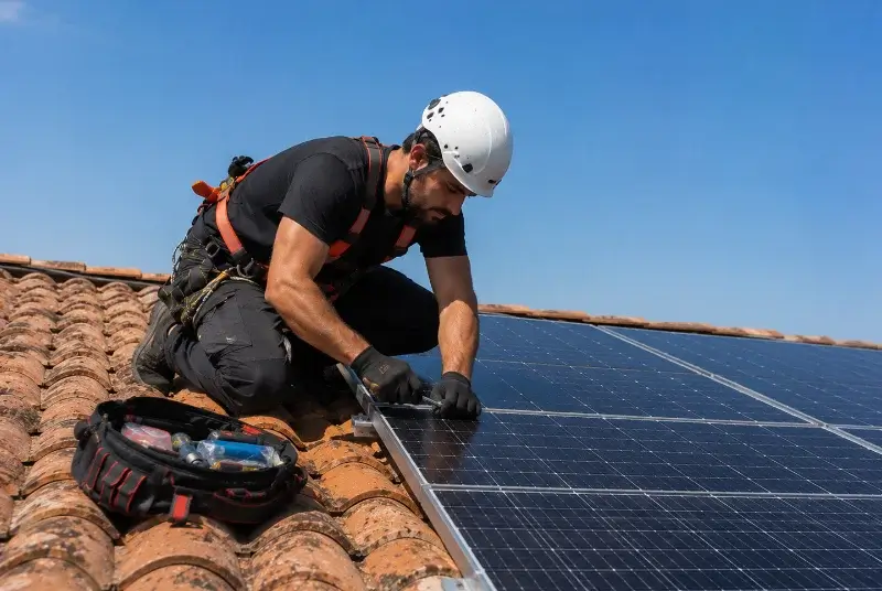 Maintenance et monitoring de panneaux solaires à Langoëlan